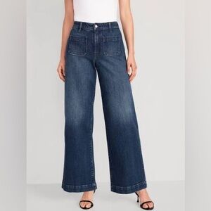 Old Navy Dark Blue Wide Leg Jeans